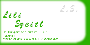 lili szeitl business card